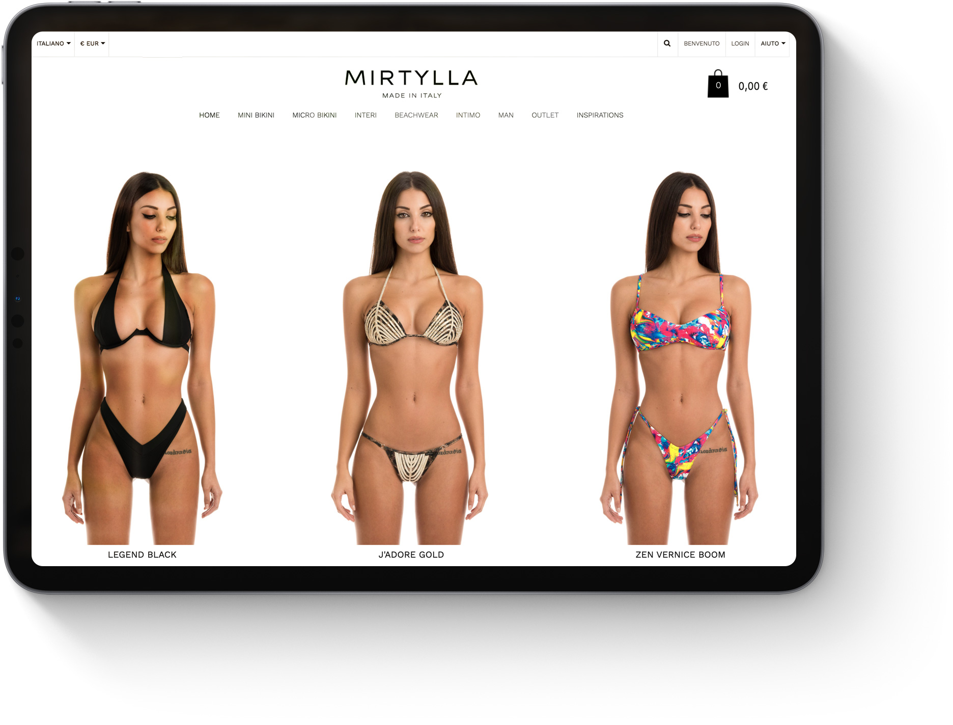 sito e-commerce bikini milano