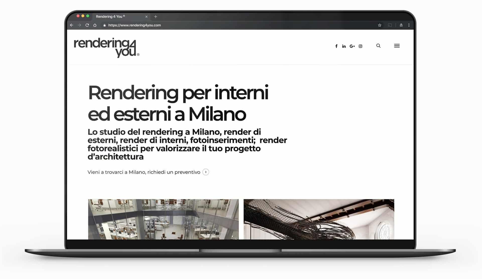 sito web per studi di rendering