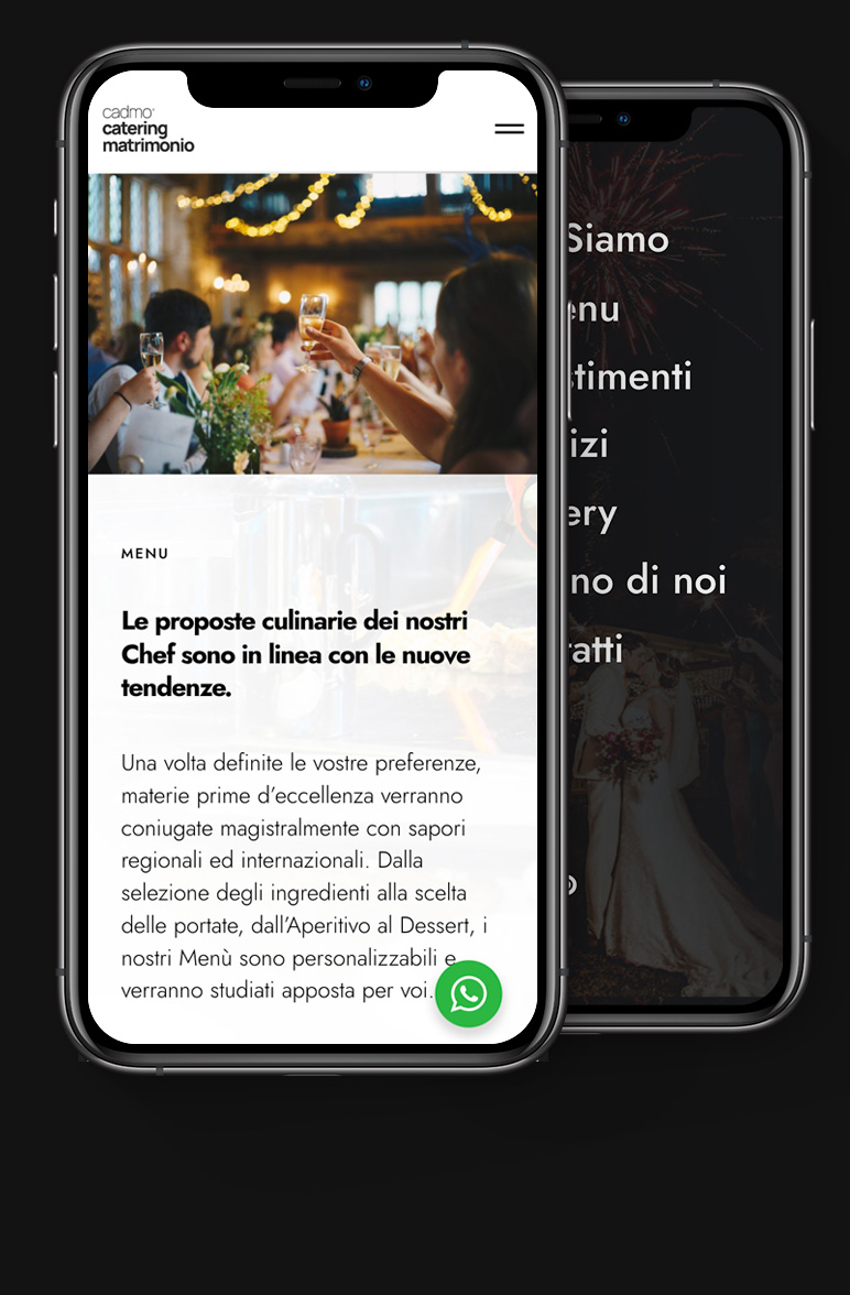 sito mobile per catering