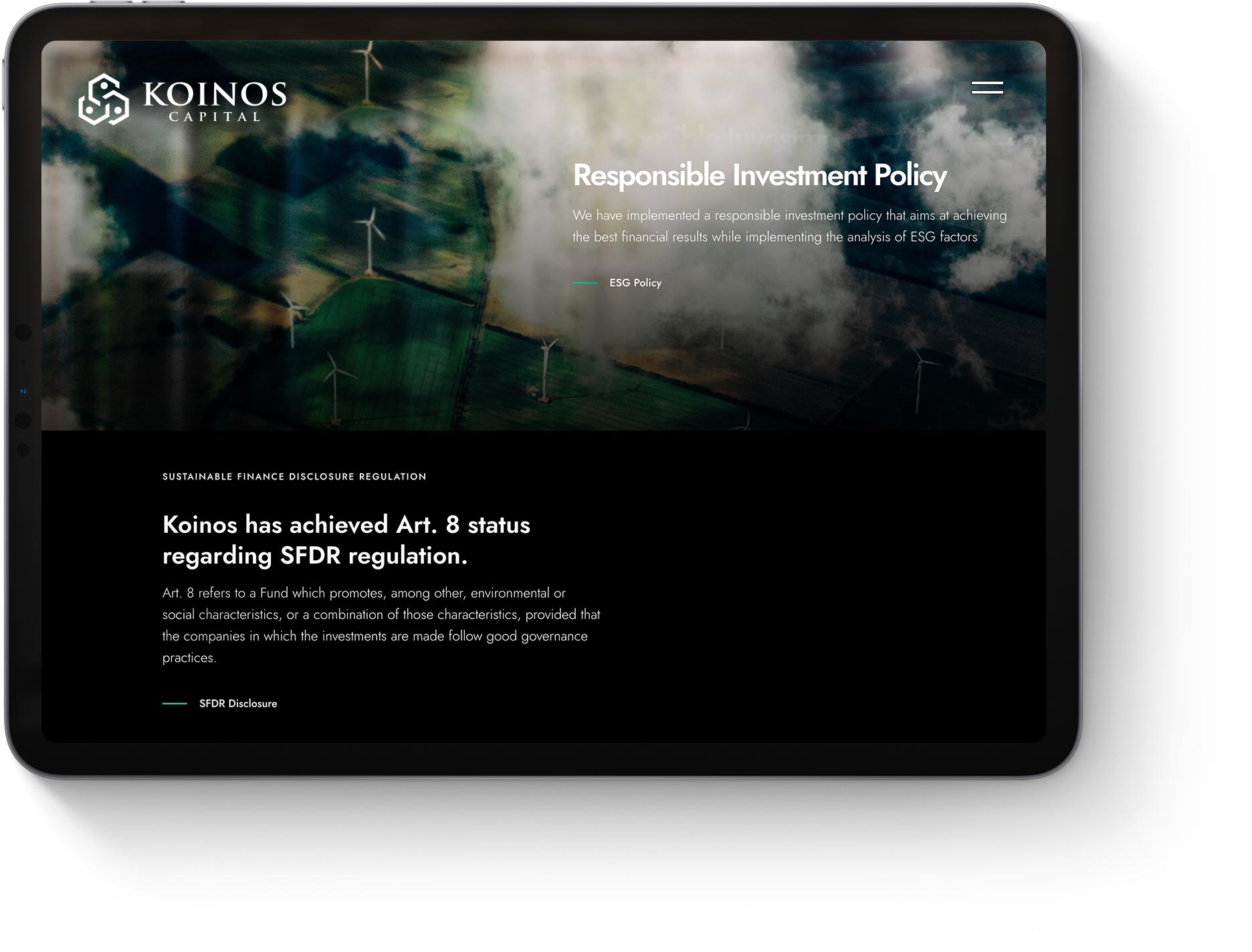 sito web responsive società private equity