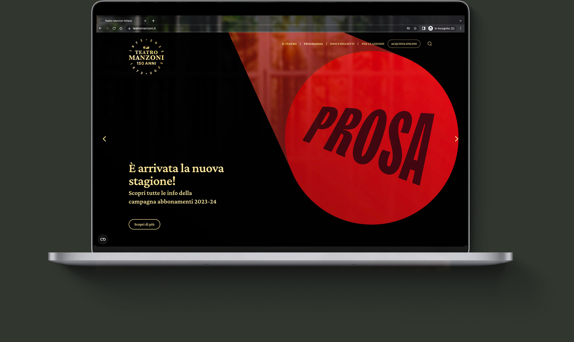 realizzazione sito web teatro