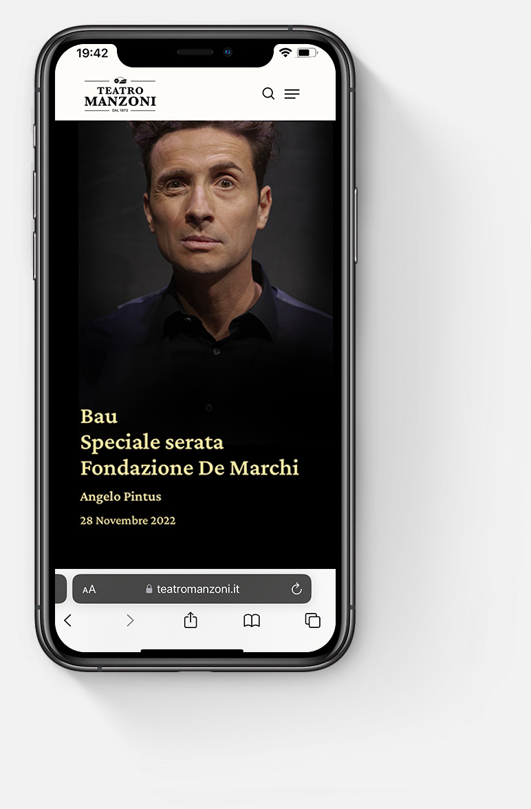 sito mobile per teatro