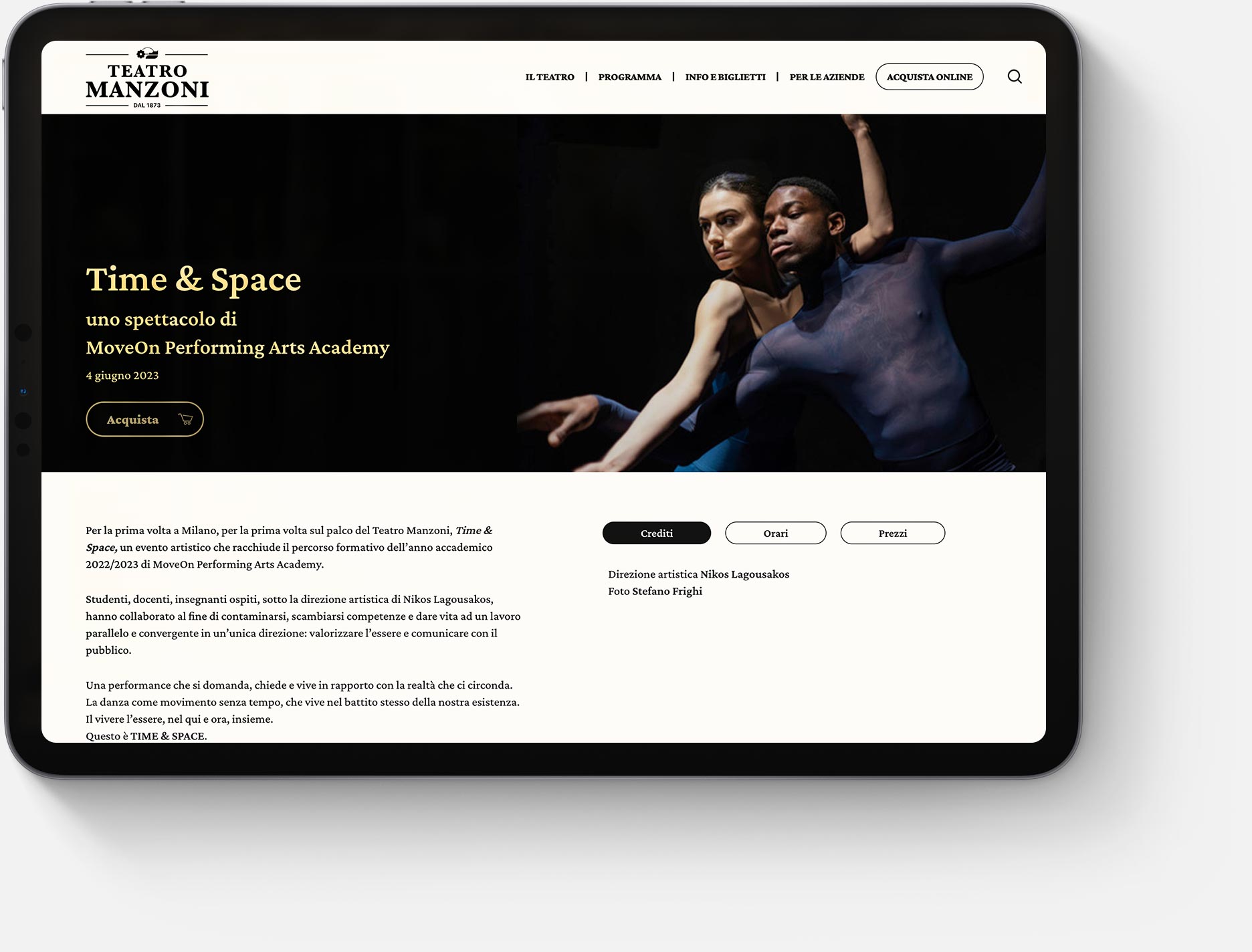 sito Responsive per Teatro