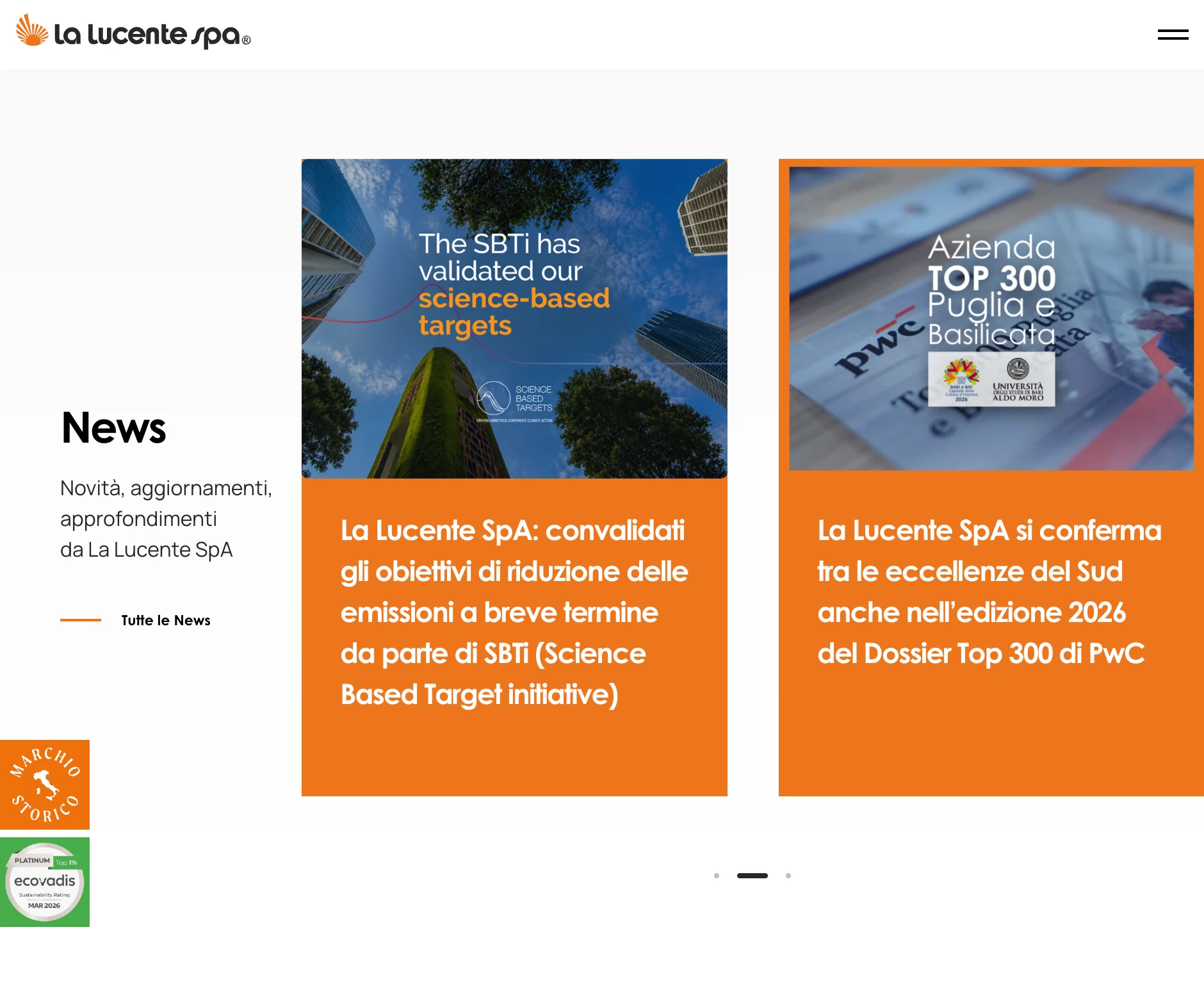 realizzazione sito Global service Facilty management La Lucente SpA