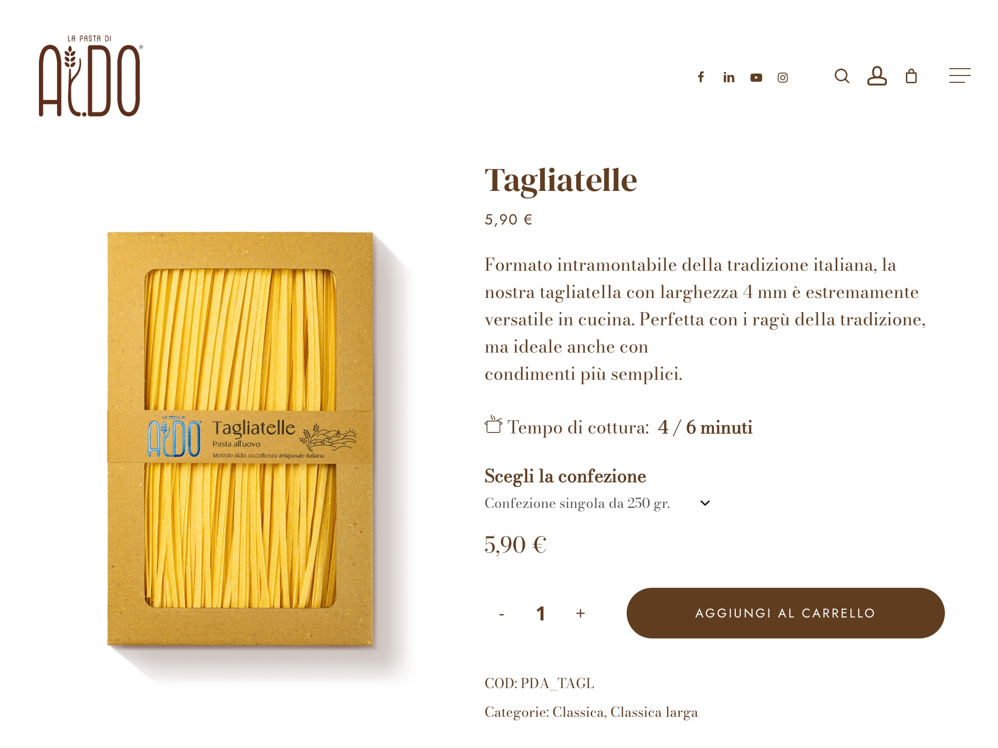 realizzazione e-commerce pastificio