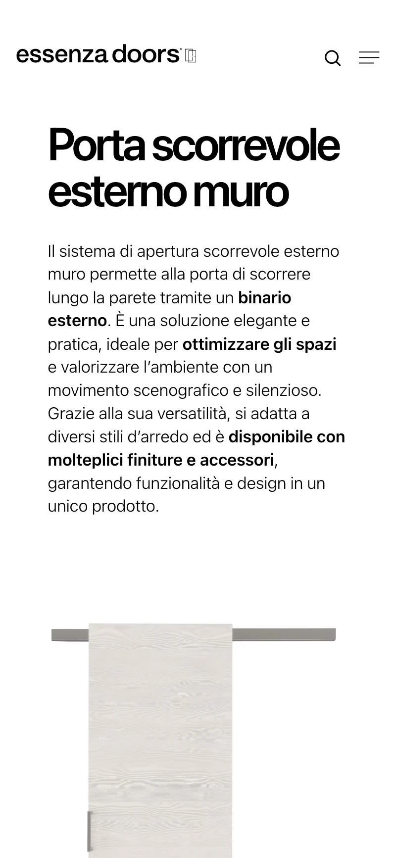 realizzazione sito web azienda porte di design