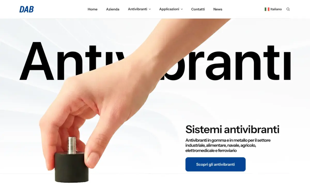 sito web azienda industria e produzione antivibranti