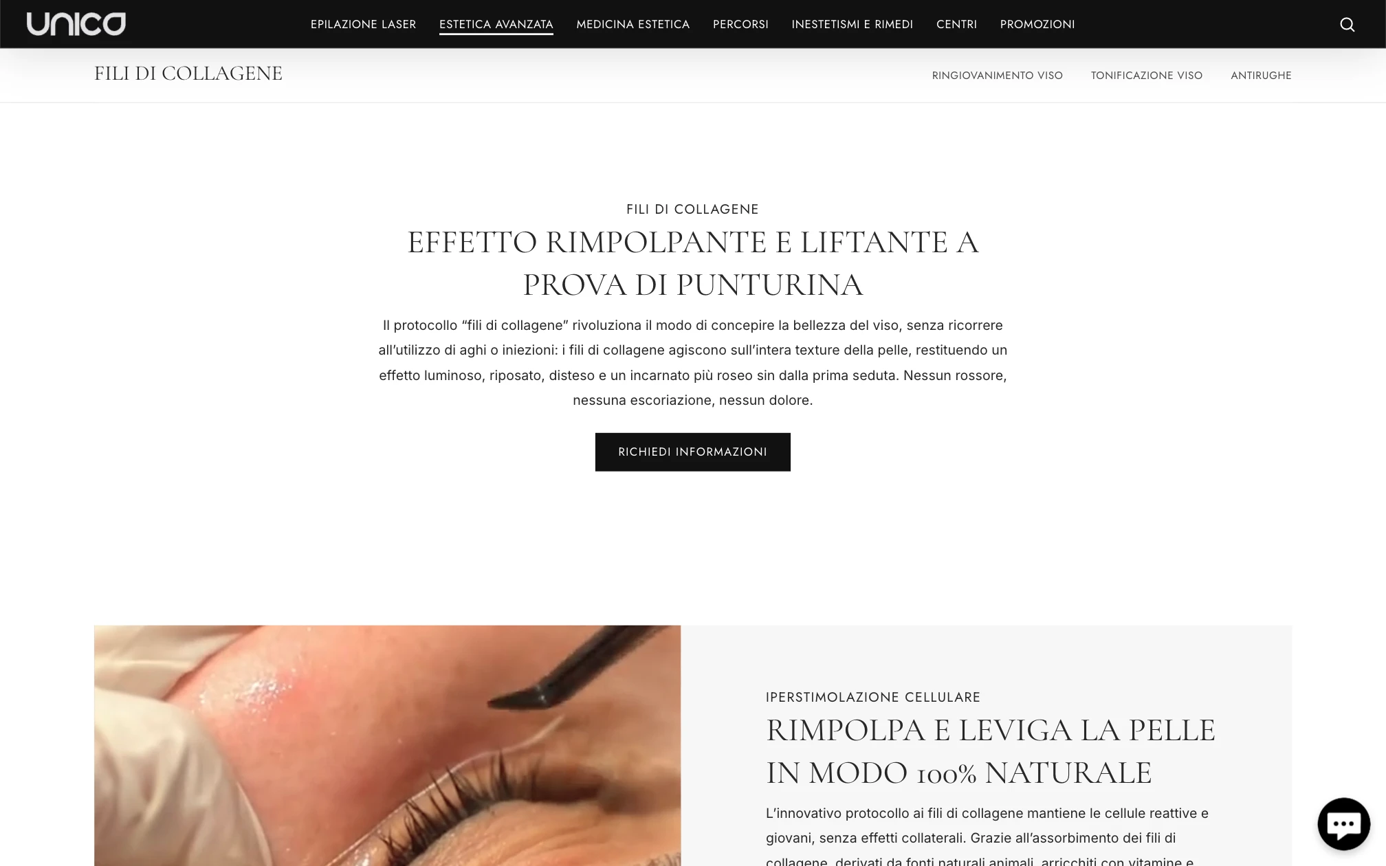 sito web centro estetico